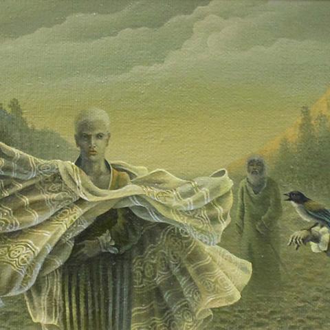 «Тишина». 31х16. Холст, масло. 2013. «Моя драгоценная семейка: вздорная, нежная, таинственная. Одним словом, горячо любимая!»