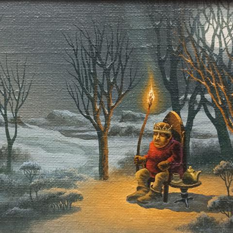 «Самодержец». 20х30. Холст, масло. «Иронический взгляд на перенасыщенность собственного «Я»»