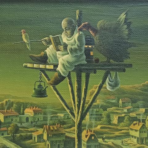 «Затворник». 20х25. Холст, масло. «Не нужно искать скрытых смыслов…»