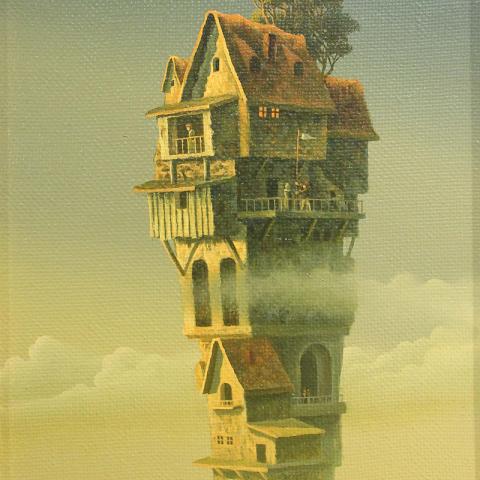 «Небесный». 25х20. Холст, масло. «Взгляните на небо, возможно, в эту самую минуту ваша мечта проплывает в его бездонном просторе»