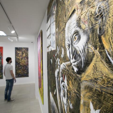 Выставка "Уроборос". Картина "Сон куколки в эпоху коронавируса"