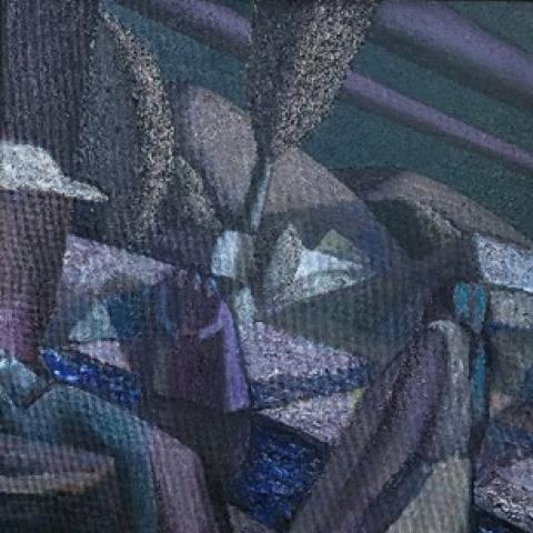 «Ночной пленер», холст, масло, 70х70, Акилов А.К.