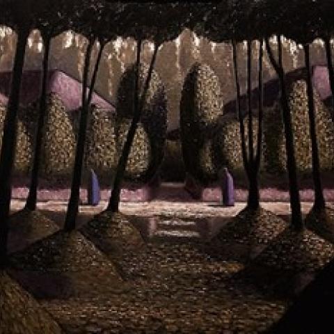 «Мудрецы», холст, масло, 80х120, 2023, Акилов А.К.