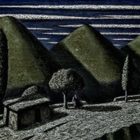 «Долгожитель», холст, масло, 70х90, 2022, Акилов А.К.