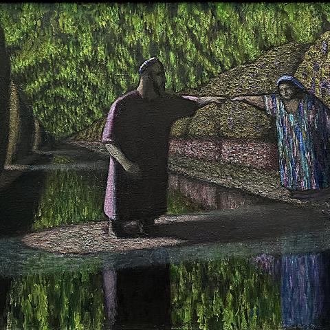 «Соединение», холст, масло, 50х100, 2016, Акилов А.К.