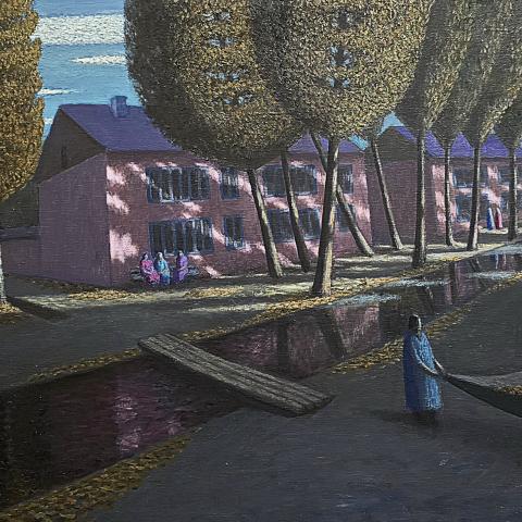 «Старый город», холст, масло, 70х140, 2025, Акилов А.К. 