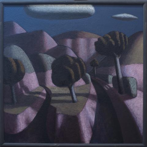 «Звук тишины», холст, масло, 90х90, 2018, Акилов А.К.