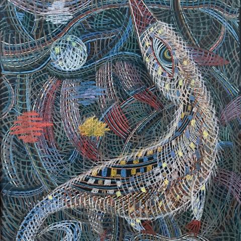 «Голос дикой птицы». Хамит Латыпов. пастель, картон, 64х51, 1997